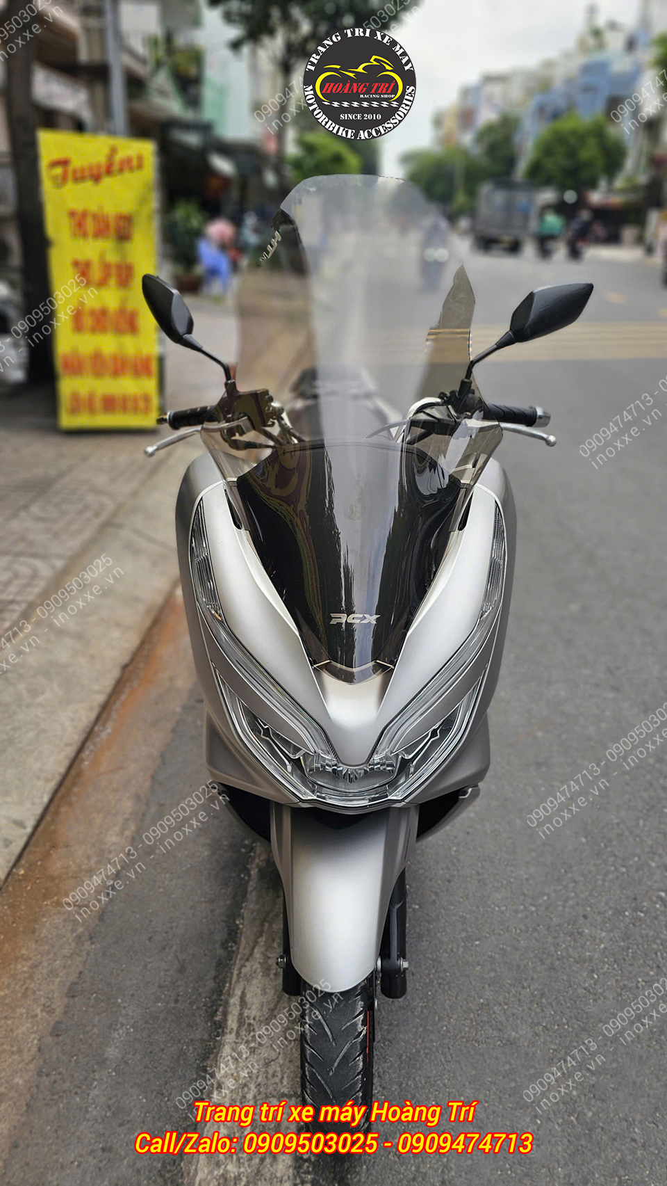 Kính chắn gió HTR lắp chuẩn PCX 2018